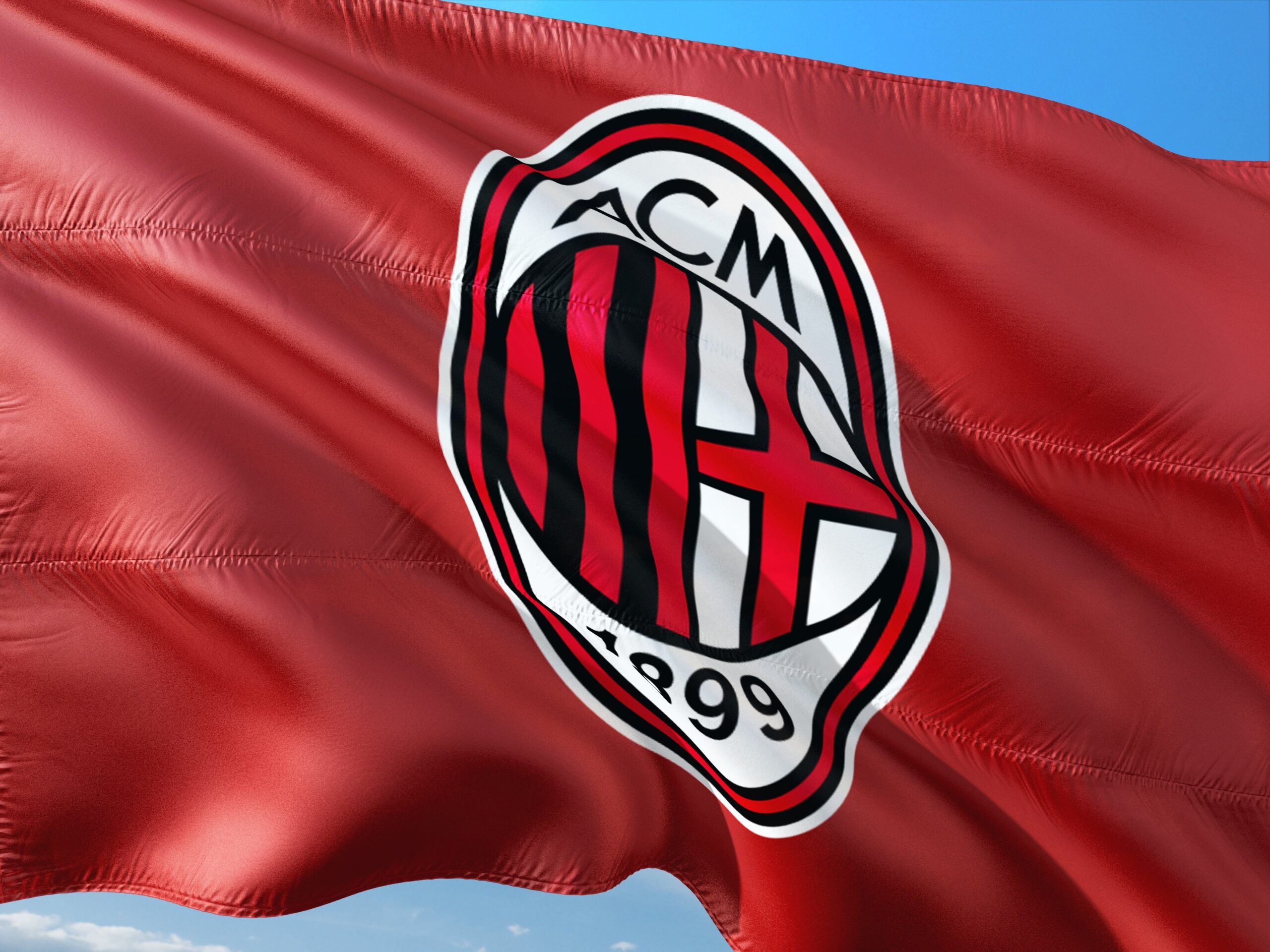AC Milan club crest flag — 1990s European dominance