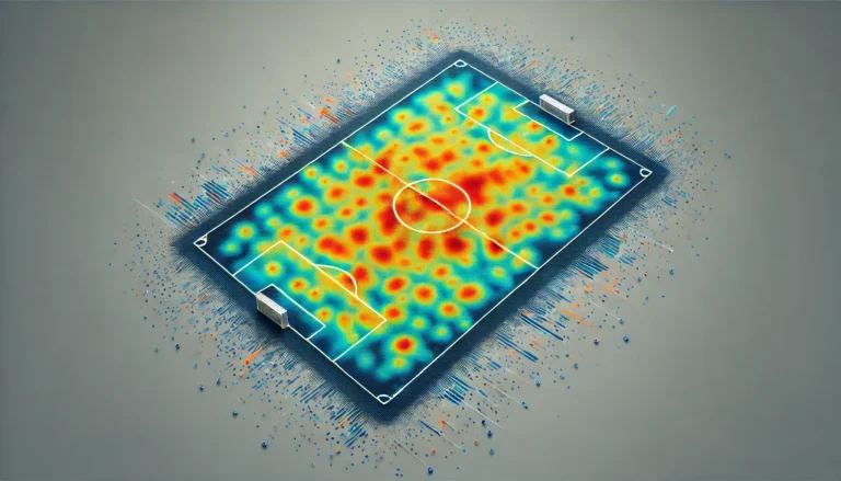 Heat map, football